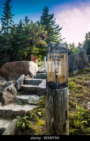 L'Acadia National Park, ME, USA - 15 août 2018 : Le Sentier de montagne Gorham Banque D'Images