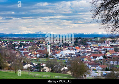 Alpes alpes panorama Bavière Rotthalmünster Banque D'Images