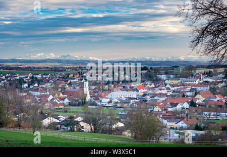 Alpes alpes panorama Bavière Rotthalmünster Banque D'Images