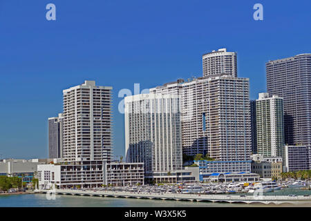 Horizon de Miami Downtown Banque D'Images