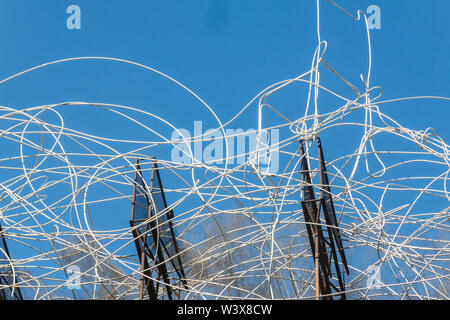 Barcelone, Espagne - 21 mars 2019- Vue de la Fundacio Antoni Tapies Foundation, un centre culturel et un musée situé dans la rue Arago, à Barcelone, C Banque D'Images