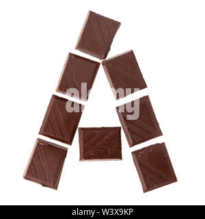 Isoler, l'alphabet lettre chocolat Banque D'Images