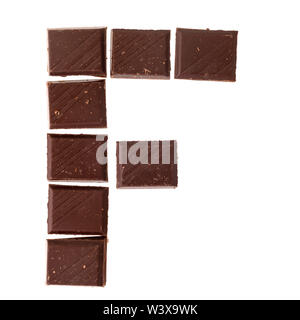 Isoler, l'alphabet lettre chocolat Banque D'Images