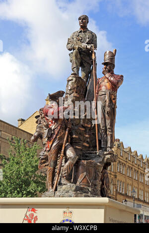 Monument célébrant association entre Halifax et duc de Wellington's Regiment, dévoilé en 2019. Banque D'Images