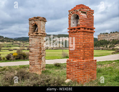 Les sanctuaires, Montes Universales, près de village de Frias de Albarracin, province de Teruel, Aragon, Espagne Banque D'Images