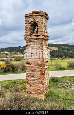 Route de culte, Montes Universales, près de village de Frias de Albarracin, province de Teruel, Aragon, Espagne Banque D'Images