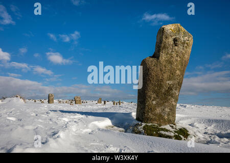 The Hurlers ; Stone Circle, Cornwall, UK Banque D'Images