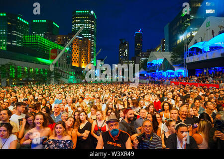 Montréal,Québec,Canada,juin 27,2019.foule de gens à la FIJM concert à Montréal,Québec,Canada.Credit:Mario Beauregard/Alamy Live News Banque D'Images