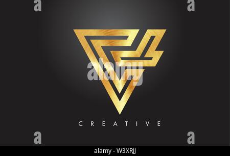 V Golden Lettre monogramme Logo Design. Lettre V or Logo Icône illustration vectorielle. Illustration de Vecteur