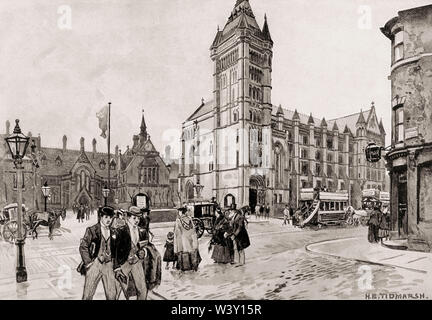 Owens College et musée de Manchester, Manchester, Angleterre, RU, 19e siècle Banque D'Images