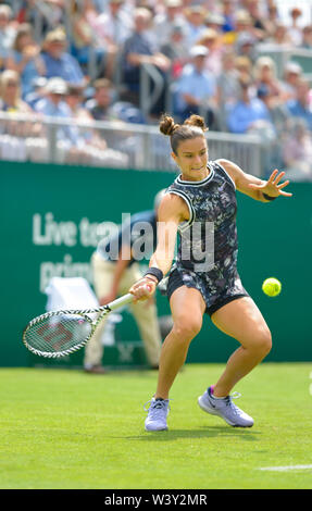 Maria Sakkari (GRE) jouant sur le terrain central au tennis international de nature Valley au parc Devonshire, Eastbourne, Angleterre, Royaume-Uni. 25 juin 2019 Banque D'Images