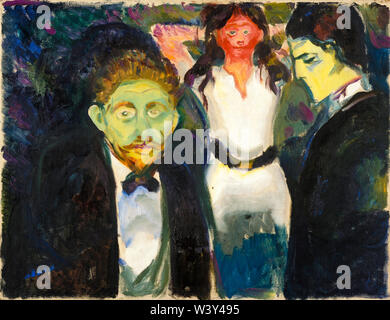 Edvard Munch, la jalousie, peinture, 1907 Banque D'Images
