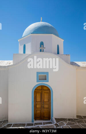 Chapelle Orthodoxe grecque, Lefkes Village, Paros, Cyclades, Grèce Banque D'Images
