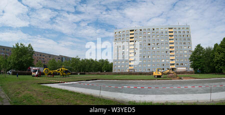 GERA, ALLEMAGNE - Mai 29, 2016, de l'Adac et l'ambulance hélicoptère : Banque D'Images