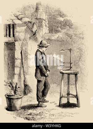 Sir Humphry Davy, 1778-1829. Chimiste et inventeur anglais. Inventeur de la lampe Davy. Banque D'Images