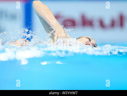 (190718) -- GWANGJU, 18 juillet 2019 (Xinhua) -- la Russie au cours de l'équipe concurrence de la femme de duo à Finale Championnats du Monde FINA à Gwangju, Corée du Sud le 18 juillet 2019. (Xinhua/Bai Xuefei) Banque D'Images