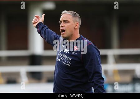 Hereford FC v Cheltenham Town FC à Edgar Street (l'avant-saison Friendly - 17 juillet 2019) - Michael Duff Photo par Antony Thompson - Mille mot moi Banque D'Images