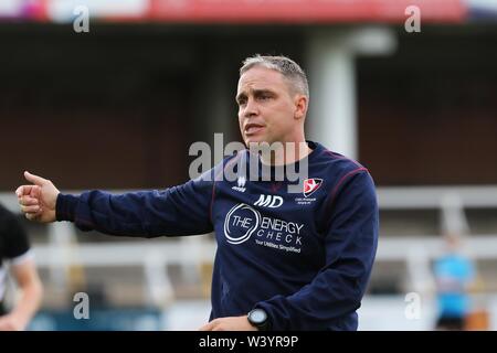 Hereford FC v Cheltenham Town FC à Edgar Street (l'avant-saison Friendly - 17 juillet 2019) - Michael Duff Photo par Antony Thompson - Mille mot moi Banque D'Images