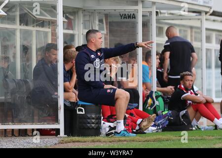 Hereford FC v Cheltenham Town FC à Edgar Street (l'avant-saison Friendly - 17 juillet 2019) - Michael Duff Photo par Antony Thompson - Mille mot moi Banque D'Images