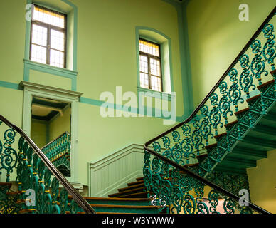 Escalier dans Luitpoldbad Bad Kissingen, Allemagne Banque D'Images