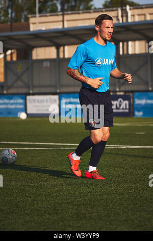 Slough Town FC vs Bournemouth AFC U23 à Arbour Park, Slough, Berkshire, Angleterre le mardi 16 juillet 2019. Photo : Le juge Philip Benton Banque D'Images