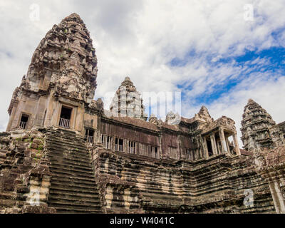 De superbes architectures de Temple d'Angkor Wat, Siem Reap, Cambodge Banque D'Images