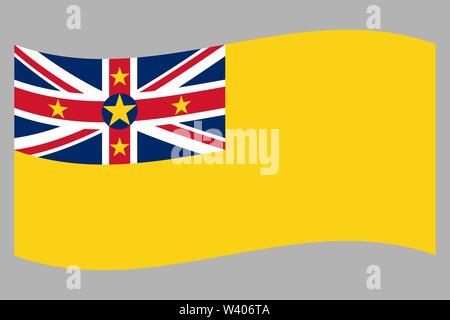 Waving Flag de Niue. Illustration vecteur EPS10 Illustration de Vecteur