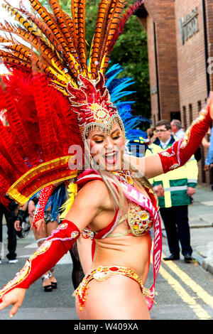 Liverpool Brazilica Samba dans la ville du festival de la culture brésilienne Banque D'Images