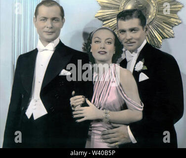 Abandonner TOUS LES AUTRES 1934 MGM film avec de gauche à droite : Robert Montgomery, Joan Crawford, Clark Gable Banque D'Images