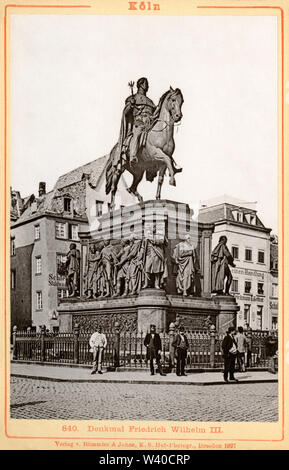 Europa, Deutschland, Nordrhein-Westfalen, Köln, Denkmal Friedrich Wilhelm III. , Herausgegeben von : Römmler & Jonas, K.S. Hof-Photogr. , Dresde, 1897 . / L'Europe, l'Allemagne, en Rhénanie du Nord-Westphalie, Cologne, monument Frédéric-guillaume III de Prusse, publié par Roemmler et Jonas, Royal Saxe Dresde, photographe, 1897 . Banque D'Images