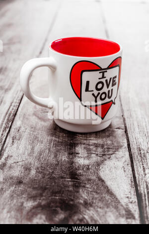 Alloa, Écosse - 17 juillet 2019 : I love you, le café du matin Banque D'Images