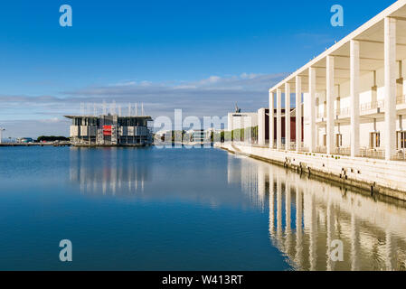 Lisbonne, Expo 1998, Parque das Nações, l'Océanarium de Lisbonne, conception, architecture et conception d'exposition était dirigée par Peter Chermayeff Banque D'Images