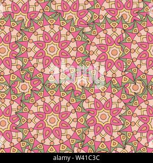 Résumé motif transparent des mandalas dessiné à la main dans de belles couleurs Illustration de Vecteur