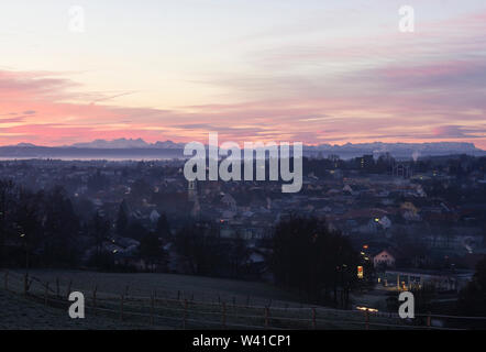 Alpes alpes panorama Bavière Rotthalmünster Banque D'Images