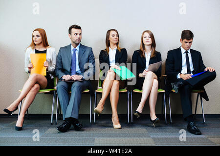 Les personnes en attente d'entrevue d'emploi Banque D'Images