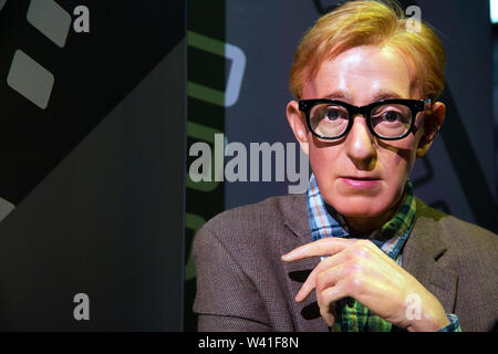 Woody Allen dans le musée Madame Tussauds de New York Banque D'Images