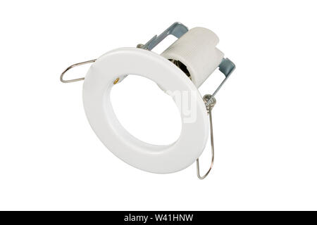 Plafonnier halogène isolé sur fond blanc wiyh clipping path Banque D'Images