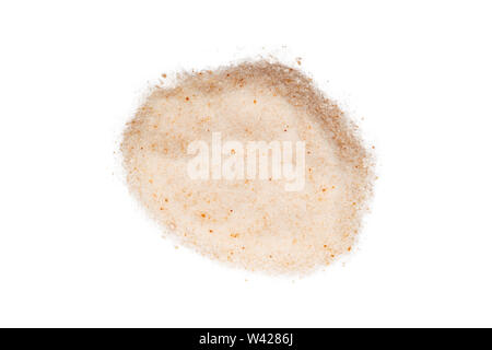 Sel de l'himalaya bunch, isolés, Close up, macro, vue d'en haut. Saveurs nourriture spice teinte rosée. Utilisé pour les produits de digestion, purificateur d'air et de sommeil l'indu Banque D'Images