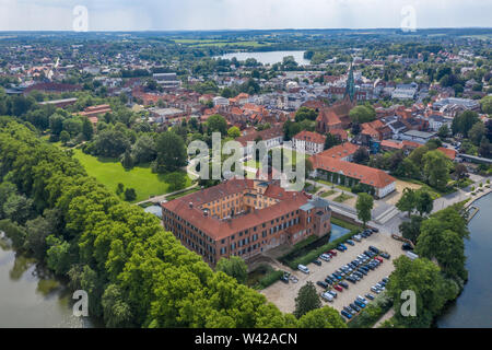 Vue aérienne du château d'Eutin en Allemagne Banque D'Images
