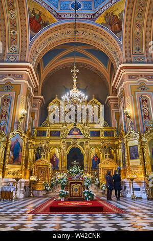 Le Conseil métropolitain de la Sainte égale aux apôtres de Marie Madeleine à Varsovie est une cathédrale orthodoxe polonaise à l'al. Solidarnosci 52, ouvert, j'ai Banque D'Images