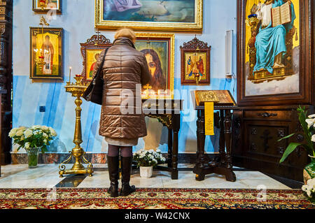 La Saint Jean Climaque dans l'Église orthodoxe de Varsovie est une paroisse orthodoxe appartenant au Doyenné de Varsovie du diocèse d'Warsaw-Bielsk dans Banque D'Images