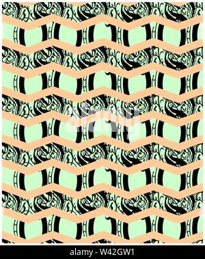 Résumé motif géométrique avec des rayures et des lignes Illustration de Vecteur