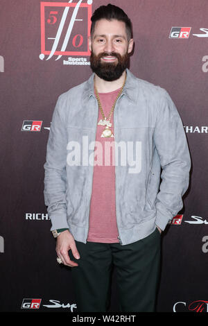 Hollywood, États-Unis. 18 juillet, 2019. HOLLYWOOD, LOS ANGELES, CALIFORNIE, USA - Le 18 juillet : Adam Goldstein arrive à la mode Sports Illustrated 50 tenue au coucher du Soleil Prix Hollywood le 18 juillet 2019 à Hollywood, Los Angeles, Californie, États-Unis. (Photo par Xavier Collin/Image Crédit : Agence de Presse) L'agence de presse Image/Alamy Live News Banque D'Images