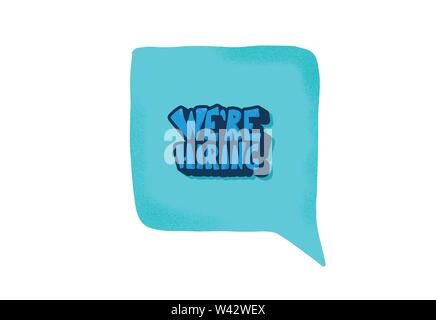 Nous embauchons citer avec bulle discours. Avis de vacance de poste modèle. Concept illustration vectorielle. Illustration de Vecteur