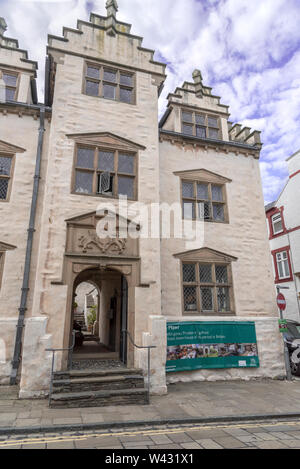 Plas Mawr maison de ville à Conwy. Banque D'Images