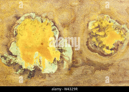 Texture de fond créatif avec des gouttes d'or et jaune. Banque D'Images