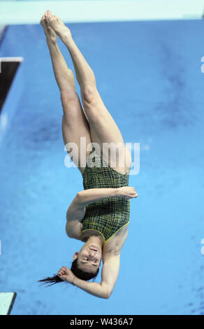 Gwangju, Corée du Sud. 19 juillet, 2019. Maddison Keeney de l'Australie est en concurrence au cours de la féministe tremplin 3m de final à l'événement de plongée du monde de la FINA à Gwangju, Corée du Sud, le 19 juillet 2019. Credit : Bai Xuefei/Xinhua/Alamy Live News Banque D'Images