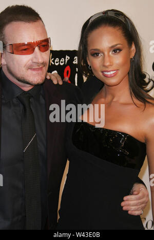 Bono et Alicia Keys 2007 Photo par John Barrett/CelebrityArchaeology.com Banque D'Images