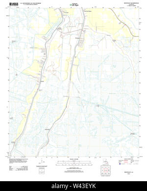 LA LOUISIANE carte TOPO USGS Vieux Moulin 20120413 TM Banque D'Images