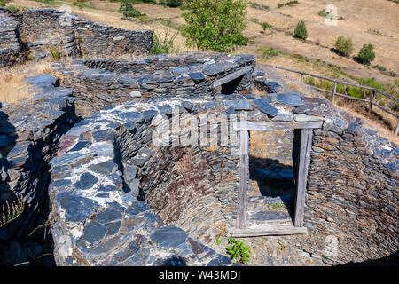 Reste de la Roman ' castros ' à Castro del Chano, ancienne colonie , Peranzanes, El Bierzo, Leon Province, Espagne Banque D'Images